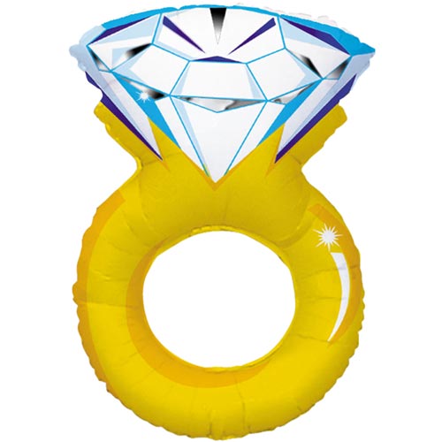 Свадебная фольга "DIAMOND RING FOIL BALLOON" (94 cm)