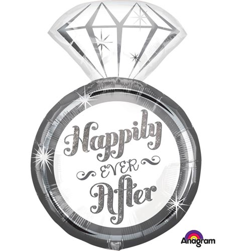 Свадебная фольга "HAPPILY EVER AFTER RING" (68 cm)