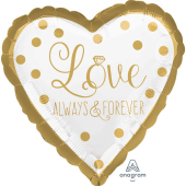 Folijas balons "Love Always & Forever" (45 cm)