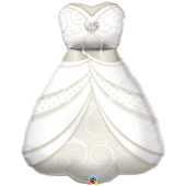Kāzu folija balons "BRIDE'S WEDDING DRESS FOIL BALLOON" (96 cm)
