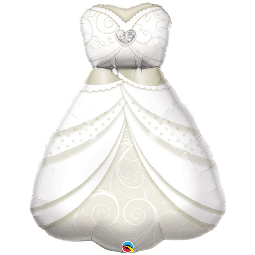 Свадебная фольга "BRIDE'S WEDDING DRESS FOIL BALLOON" (96 cm)