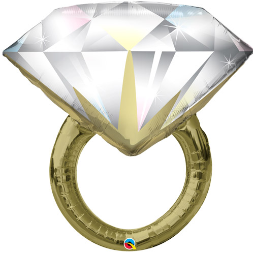 Kāzu folijas baloni "DIAMOND WEDDING RING" (94 cm)