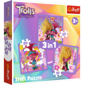 TREFL TROLLS Pužļu komplekts 3 in 1 Troļļi 3