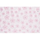 Table runner Flowers, light pink, 26 x 500 cm
