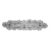 Spider Web Table Runner, black, 185x45cm