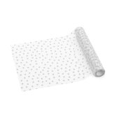 Tulle Table Runner Hearts, White, 0.36 x 9 m