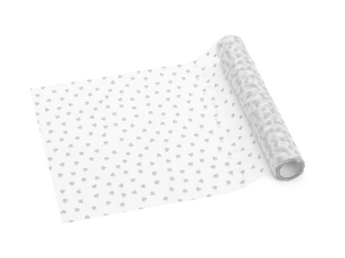 Tulle Table Runner Hearts, White, 0.36 x 9 m Tulle Table Runner Hearts, White, 0.36 x 9 m