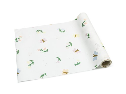 Nonwoven Runner Flowers and Butterflies, mix, 40 x 500 cm