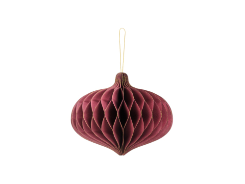 Paper honeycomb ornament Oval, deep red, 16x15cm Paper honeycomb ornament Oval, deep red, 16x15cm
