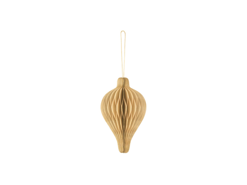Paper honeycomb ornament Lantern, beige, 13,2x15cm
