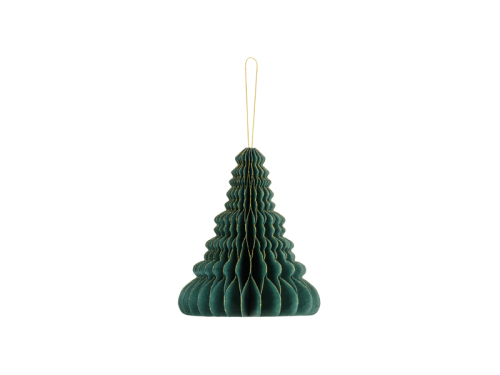 Paper honeycomb ornament Christmas tree, bottle green, 15cm Paper honeycomb ornament Christmas tree, bottle green, 15cm