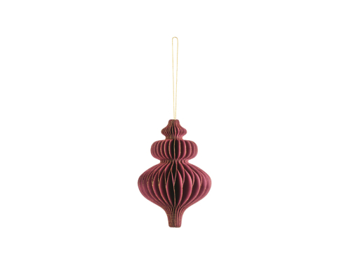 Paper honeycomb ornament Icicle, burgundy, 10x15 cm Paper honeycomb ornament Icicle, burgundy, 10x15 cm