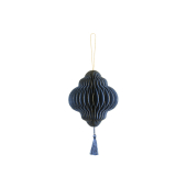 Paper honeycomb ornament Drop, navy blue, 8x12 cm