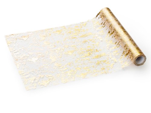 Net runner, gold print, 0,36 x 9 m Net runner, gold print, 0,36 x 9 m