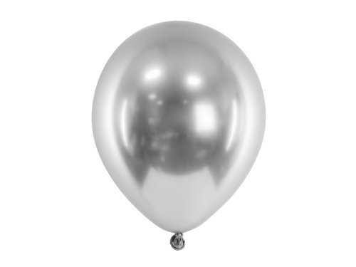 Glossy balloons 46 cm, silver (1 pkt / 5 pc.) Glossy balloons 46 cm, silver (1 pkt / 5 pc.)