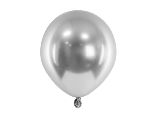 Glossy Balloons 12 cm, silver (1 pkt / 50 pc.) Glossy Balloons 12 cm, silver (1 pkt / 50 pc.)