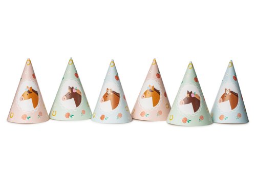 Horse hats, approx. 16 cm, mix (1 pkt / 6 pc.) Horse hats, approx. 16 cm, mix (1 pkt / 6 pc.)