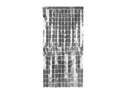 Party curtain Square, silver, 100x200cm Party curtain Square, silver, 100x200cm