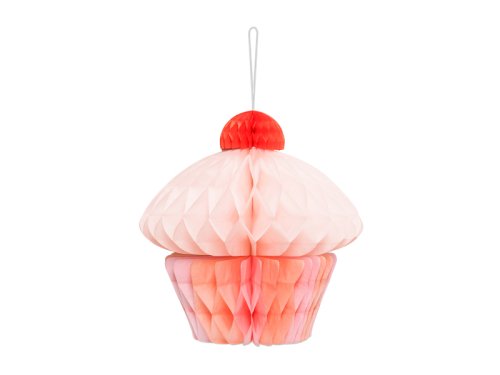 Honeycomb paper decoration Cupcake, 20 cm, mix Honeycomb paper decoration Cupcake, 20 cm, mix