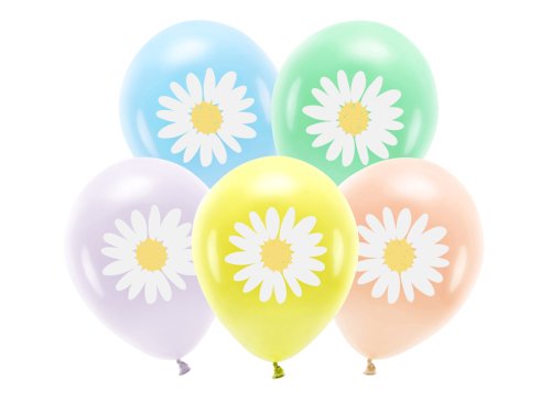 Eco Balloons 30 cm, Daisy, mix (1 pkt / 5 pc.) Eco Balloons 30 cm, Daisy, mix (1 pkt / 5 pc.)