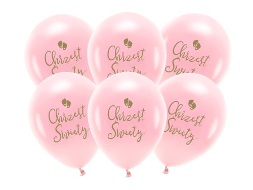 Eco Balloons 33 cm, Chrzest Święty, blush pink (1 pkt / 6 pc.)