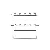 Small metal display stand, 43x20,5x41 cm, black