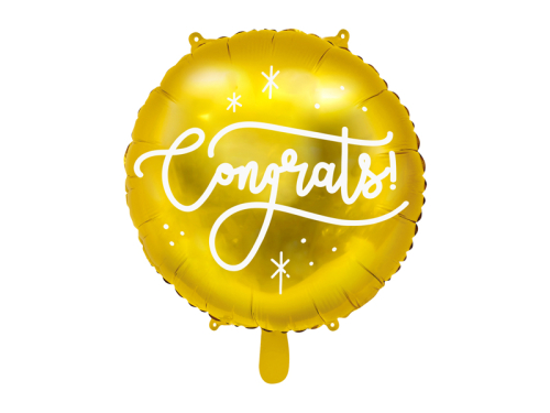 Foin balloon Congrats!, 35cm, gold