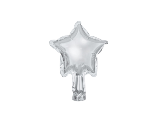 Foil balloons Stars, 12cm, silver (1 pkt / 25 pc.) Foil balloons Stars, 12cm, silver (1 pkt / 25 pc.)
