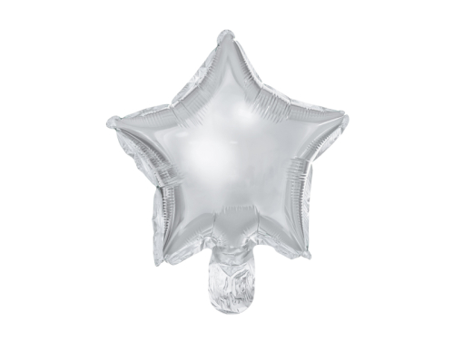 Foil balloons Stars, 22cm, silver (1 pkt / 25 pc.) Foil balloons Stars, 22cm, silver (1 pkt / 25 pc.)