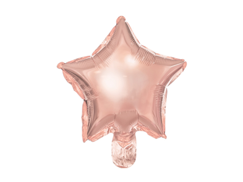 Foil balloons Stars, 22cm, rose gold (1 pkt / 25 pc.)