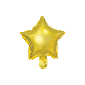 Foil balloons Star, 22cm, gold (1 pkt / 25 pc.)
