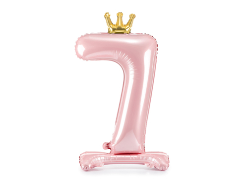 Standing foil balloon Number ''7'' , 84 cm, light pink Standing foil balloon Number ''7'' , 84 cm, light pink