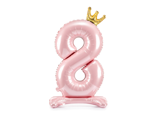 Standing foil balloon Number ''8'' , 84 cm, light pink Standing foil balloon Number ''8'' , 84 cm, light pink
