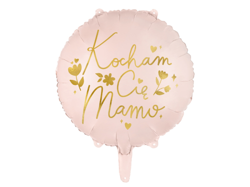 Foil balloon ''Kocham Cię Mamo'', 45 cm, pink Foil balloon ''Kocham Cię Mamo'', 45 cm, pink