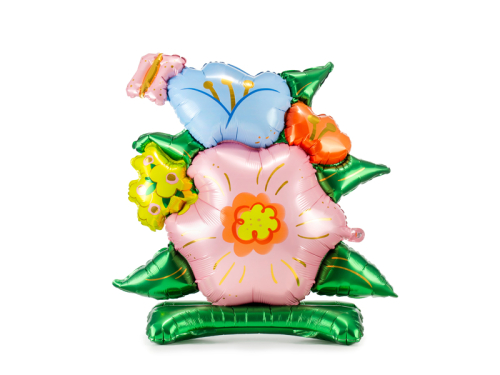Standing foil balloon Flowers,100x116 cm, mix Standing foil balloon Flowers,100x116 cm, mix