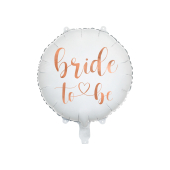 Foil balloon Bride to be 45cm, white