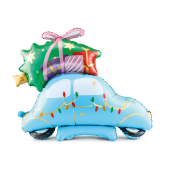 Standing foil balloon Christmas Car, 102x107 cm, mix