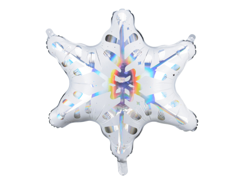 Foil balloon Snowflake, 64x66 cm, holographic Foil balloon Snowflake, 64x66 cm, holographic