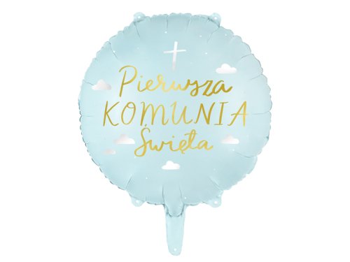 Foil balloon ''Komunia Święta'', 45 cm, mix Foil balloon ''Komunia Święta'', 45 cm, mix