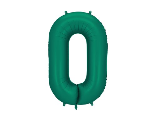 Foil Balloon Number ''0'', 86cm, Bottle Green Foil Balloon Number ''0'', 86cm, Bottle Green