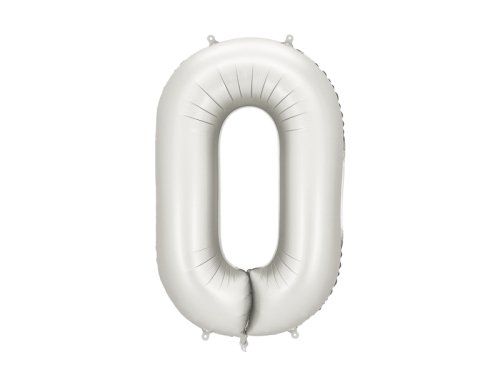 Foil balloon Number ''0'', 86 cm, silver Foil balloon Number ''0'', 86 cm, silver