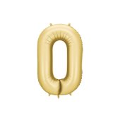 Foil balloon Number ''0'', 86 cm, gold.