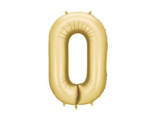 Foil balloon Number ''0'', 86 cm, gold. Foil balloon Number ''0'', 86 cm, gold.
