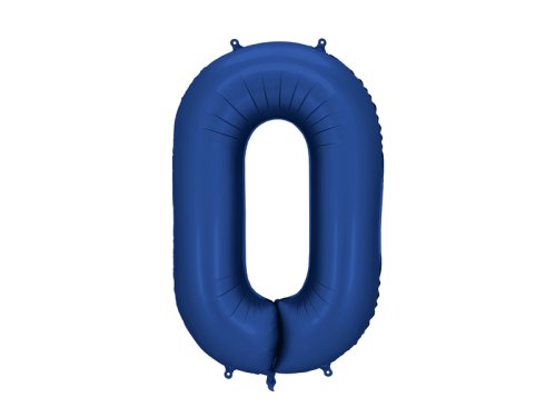 Foil Balloon Number ''0'', 86cm, navy blue Foil Balloon Number ''0'', 86cm, navy blue