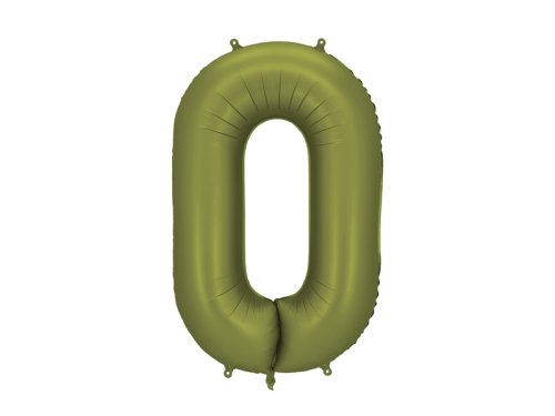 Foil Balloon Number' '0'', 86cm, olive Foil Balloon Number' '0'', 86cm, olive