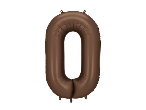 Foil balloon Number ''0'', 86 cm, mocha. Foil balloon Number ''0'', 86 cm, mocha.