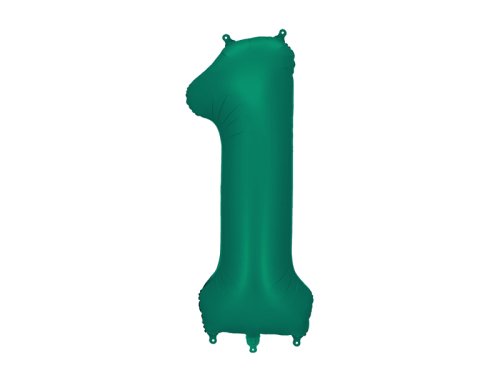 Foil Balloon Number ''1'', 86cm, Bottle Green
