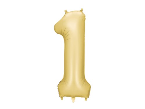 Foil balloon Number ''1'', 86 cm, gold. Foil balloon Number ''1'', 86 cm, gold.