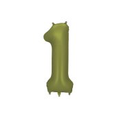 Foil Balloon Number ''1'', 86cm, olive