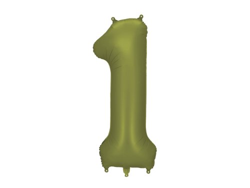 Foil Balloon Number ''1'', 86cm, olive Foil Balloon Number ''1'', 86cm, olive